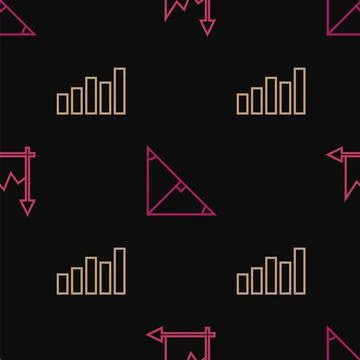 Set line Graph, schedule, chart, diagram, and Angle bisector of triangle on イラスト素材