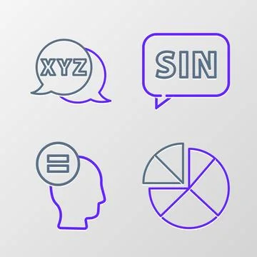 Set line Graph, schedule, chart, diagram, Calculation, Mathematics function.. Stock Illustration