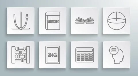 Set line Graph, schedule, chart, diagram, Triangle math, Calculation, Chalk.. Stock Illustration