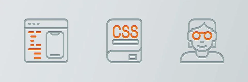 Set line Hacker or coder, Software and Books about programming icon. Vector 스톡 일러스트