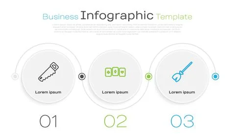 Set line Hand saw, Playing cards and Witches broom. Business infographic Illustration