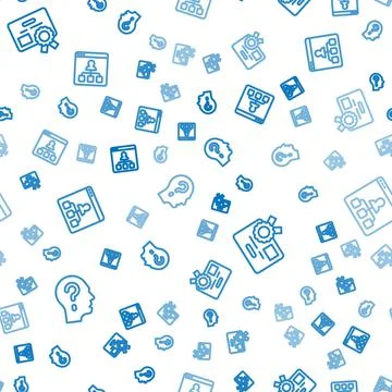 Set line Head with question mark, Certificate template and Online education on Stock Illustration