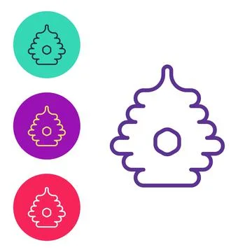 Set line Hive for bees icon isolated on white background. Beehive symbol. Api Stock Illustration