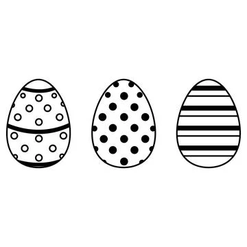 Set of line icon easter eggs Stockillustratie