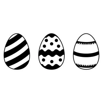 Set of line icon easter eggs Illustrazione stock