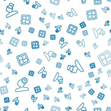 Set line Insomnia, Solution problem in psychology and on seamless pattern 스톡 일러스트