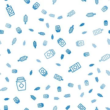 Set line Jar of honey, Firework and Chinese paper lantern on seamless pattern Illustrazione stock