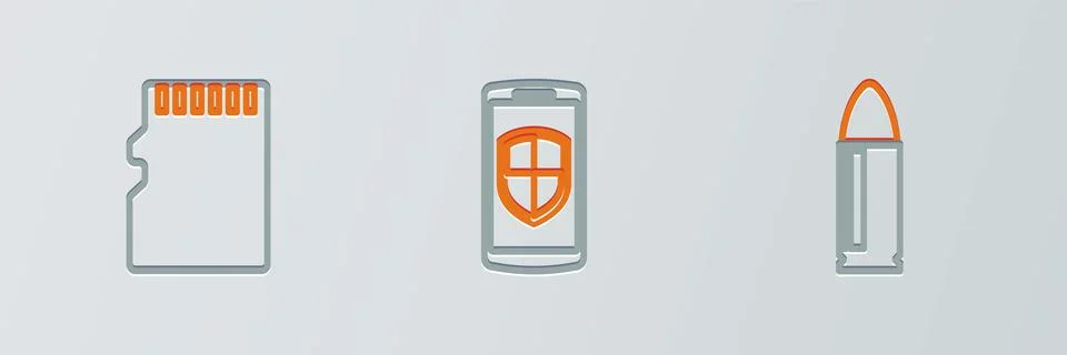 Set line Key, Micro SD memory card and Money protection icon. Vector イラスト素材