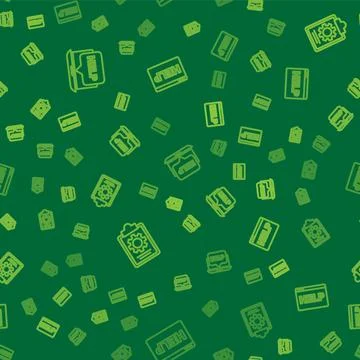Set line Laptop and help, Checklist with 24 hours service and Browser on Stock Illustration