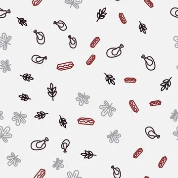 Set line Leaf, Roasted turkey or chicken, Chestnut leaf and Homemade pie on Illustrazione stock