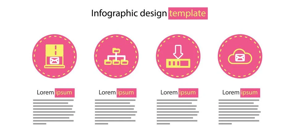 Set line Loading, Cloud mail server, Folder tree and Mail icon. Vector Stock Illustration
