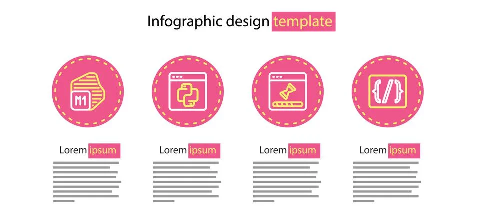 Set line Loading data window, Programming language syntax, Python programming Stock Illustration
