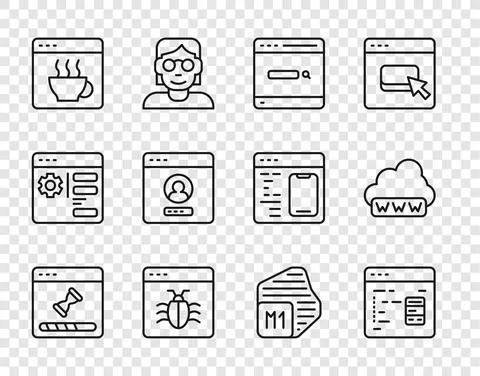 Set line Loading data window, Software, Search engine, System bug, Create Stock Illustration