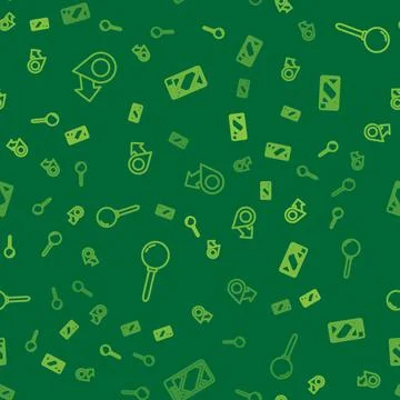 Set line Location, Push pin and Gps device with map on seamless pattern. Vector Stock Illustration