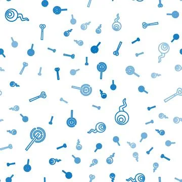 Set line Magic wand, Eye and on seamless pattern. Vector 스톡 일러스트