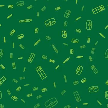 Set line Marijuana joint, spliff, Lighter and Ashtray on seamless pattern. Ve Stock Illustration