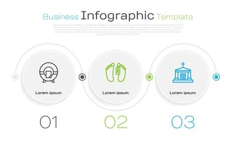 Set line Memorial wreath, Dead body and Old crypt. Business infographic template Ilustración de archivo