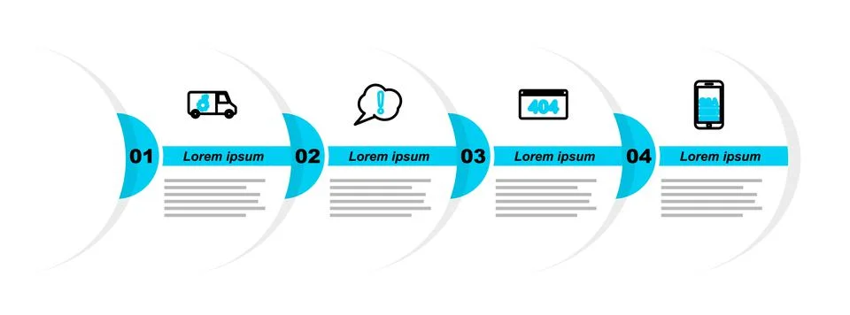 Set line Mobile Question and Exclamation, Page with 404 error, Speech bubble  Stock Illustration