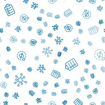 Set line Molecule, To do list or planning and Atom on seamless pattern. Vector Stockillustratie
