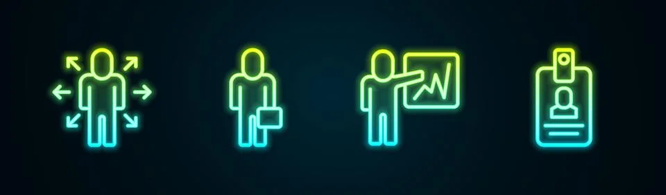 Set line Multitasking manager working, Businessman, Leader of team of executives イラスト素材