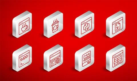 Set line MySQL code, Coffee cup to go, Python programming language, Software イラスト素材