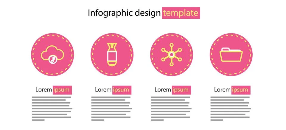 Set line Network, Folder, Aviation bomb and Music streaming service icon. Vector Stock Illustration