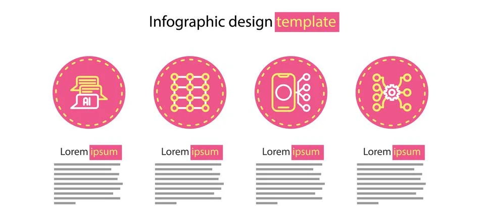Set line Neural network, and Chat bot icon. Vector 스톡 일러스트