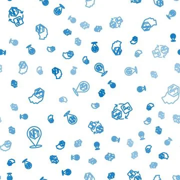 Set line NFT Digital crypto art, and on seamless pattern. Vector Stockillustratie