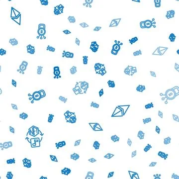 Set line NFT Digital crypto art, Ethereum ETH and Cyber security on seamles.. Ilustración de archivo