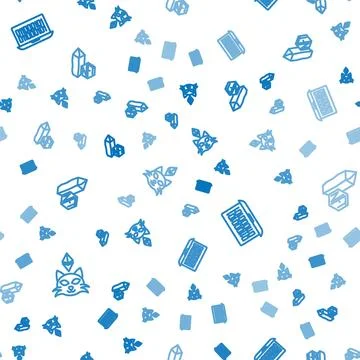 Set line NFT Digital crypto art, Binary code and  on seamless pattern. Vector Stock Illustration