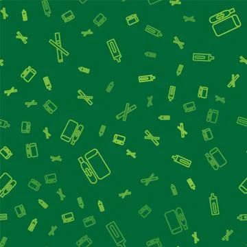 Set line No smoking, Electronic cigarette and on seamless pattern. Vector イラスト素材