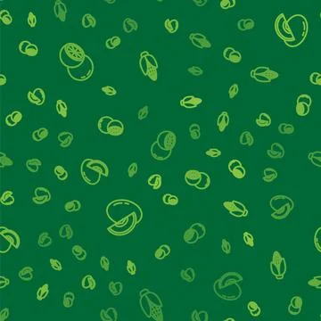 Set line Orange fruit, Melon and Corn on seamless pattern. Vector Illustrazione stock
