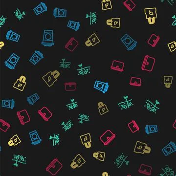 Set line Paper glass, Problem of pollution planet, Shopping bag with recycle and Illustrazione stock