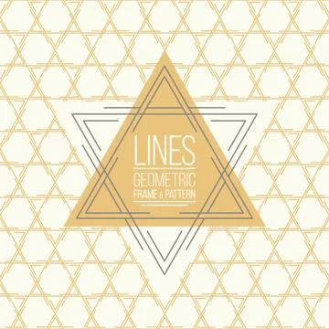 Set of line pattern and linear frame イラスト素材
