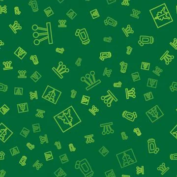 Set line Pendulum, Rorschach test and Sedative pills on seamless pattern. Vector 스톡 일러스트