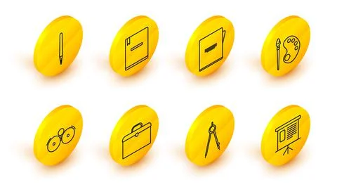 Set line Presentation financial board with graph, schedule, chart, diagram Stock-Illustration