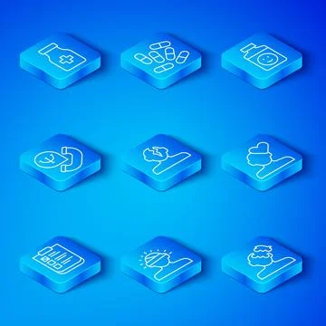 Set line Psychological test, Solution problem in psychology, Concussion, he.. Illustrazione stock