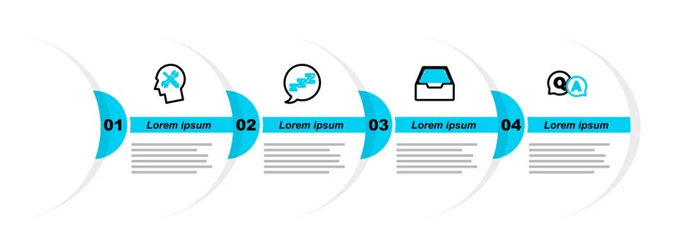 Set line Question and Answer, Drawer with documents, Speech bubble snoring .. Stock Illustration