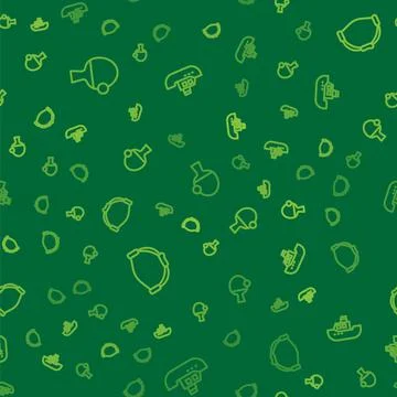 Set line Racket and ball, Bow toy and Toy boat on seamless pattern. Vector 스톡 일러스트