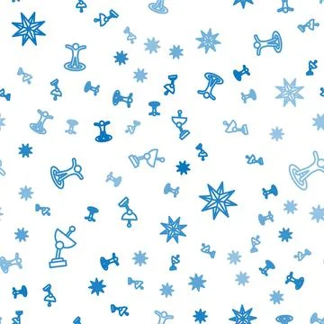 Set line Radar, Wind rose and Location with person on seamless pattern. Vector Stock Illustration