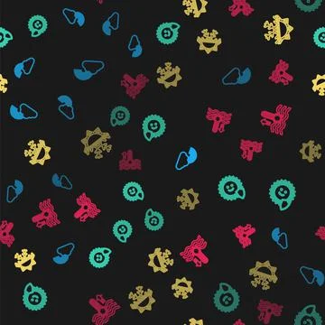 Set line Rainbow with cloud, UV protection, Sun and snowflake and Water Illustrazione stock