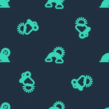 Set line Rainbow with clouds and sun, Thermometer cloud, and on seamless pattern Stock Illustration