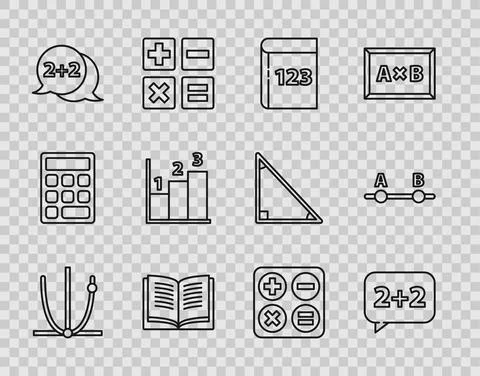 Set line Ringing bell, Graph, schedule, chart, diagram, Test or exam sheet and イラスト素材