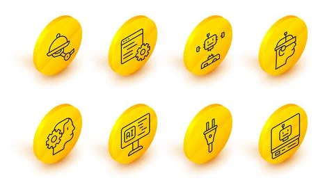 Set line Robot, Electric plug, Software, Humanoid robot, Smart glasses イラスト素材