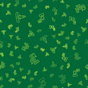 Set line Rocket, Speech bubble chat and on seamless pattern. Vector イラスト素材