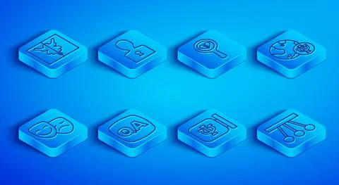 Set line Rorschach test, Solution to the problem, Broken heart divorce, Question Illustrazione stock