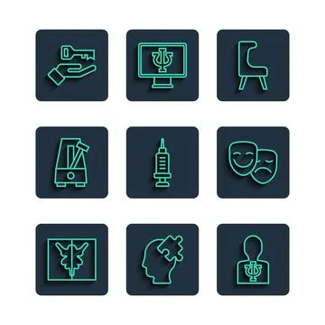 Set line Rorschach test, Solution to the problem, Psychology, Psi, Armchair Stock Illustration