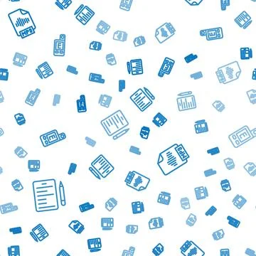 Set line Scenario, MP3 file document and Light meter on seamless pattern. Vector Illustrazione stock