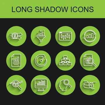 Set line Search data analysis, Monitor with graph chart, Financial growth dollar Stock Illustration