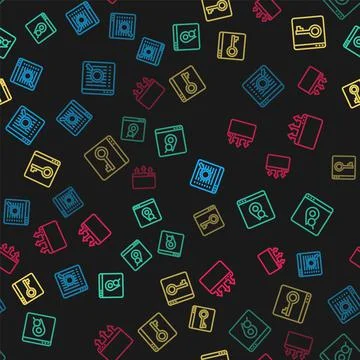 Set line Search engine, Infographic of city map, Secure your site with HTTPS イラスト素材